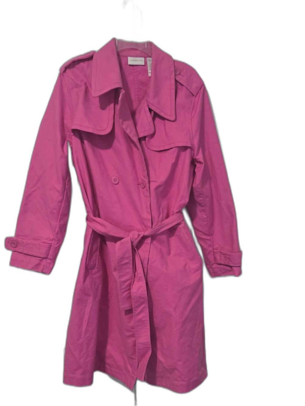 Liz Claiborne Pink Trench Coat with Belt XL